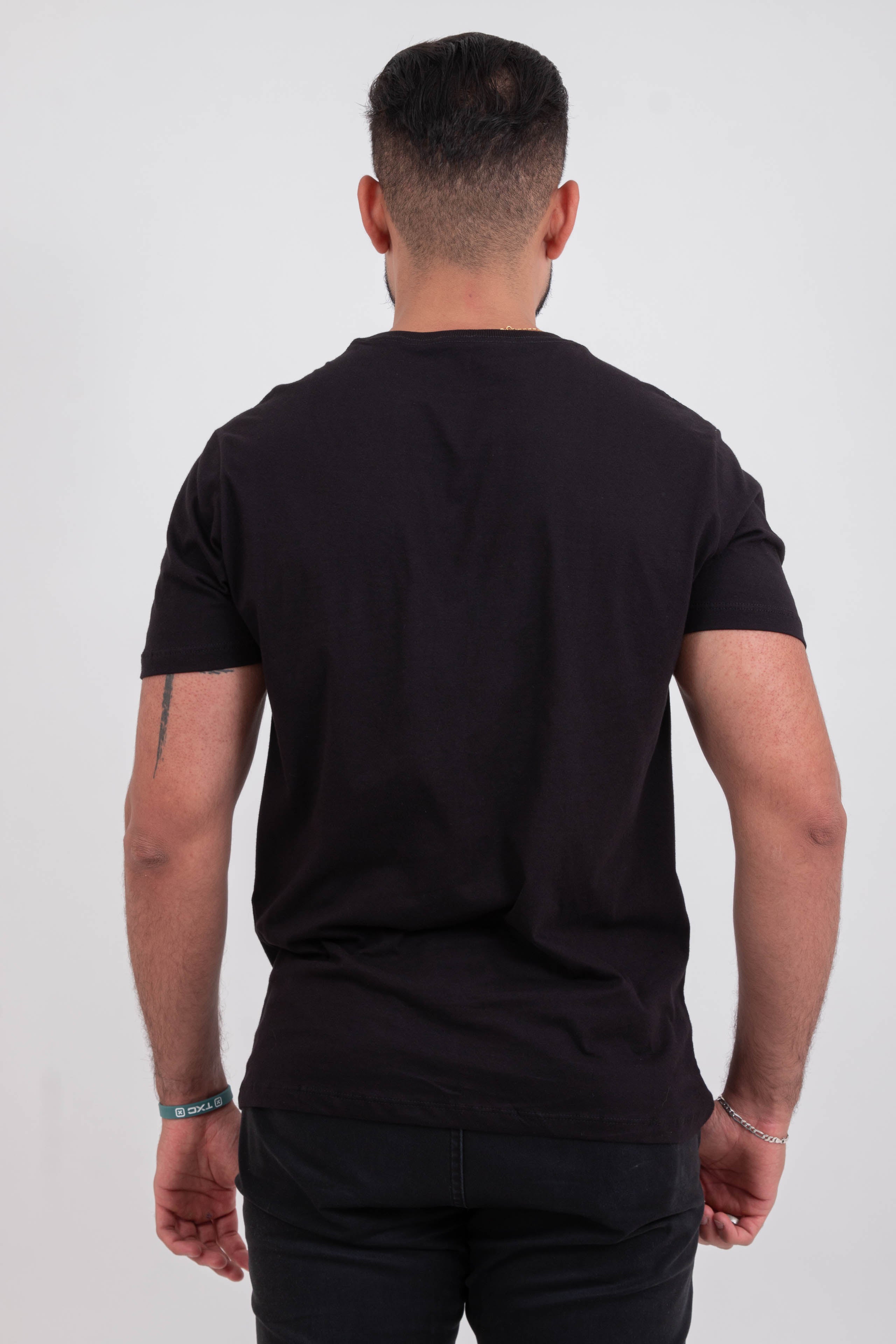 CAMISETA REGULAR MEIA MALHA PENTEADA ESTAMPADA 192412