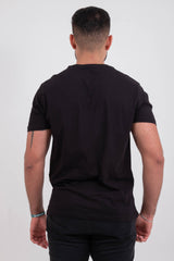 CAMISETA REGULAR MEIA MALHA PENTEADA ESTAMPADA 192412