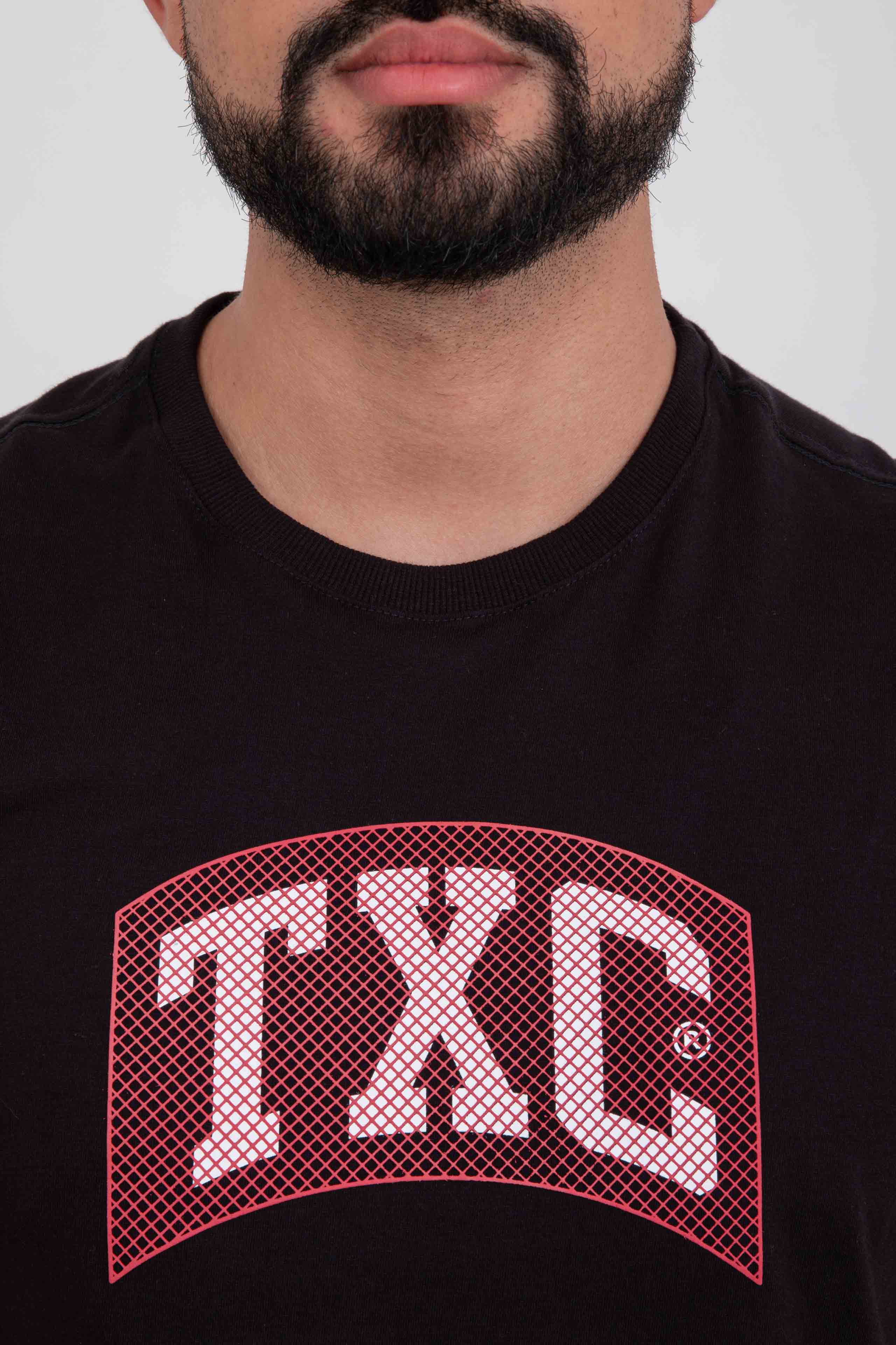 CAMISETA REGULAR MEIA MALHA PENTEADA ESTAMPADA 192414