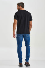 CAMISETA REGULAR MEIA MALHA PENTEADA BORDADA 192424