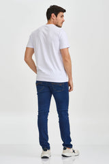 CAMISETA REGULAR MEIA MALHA PENTEADA BORDADA 192435