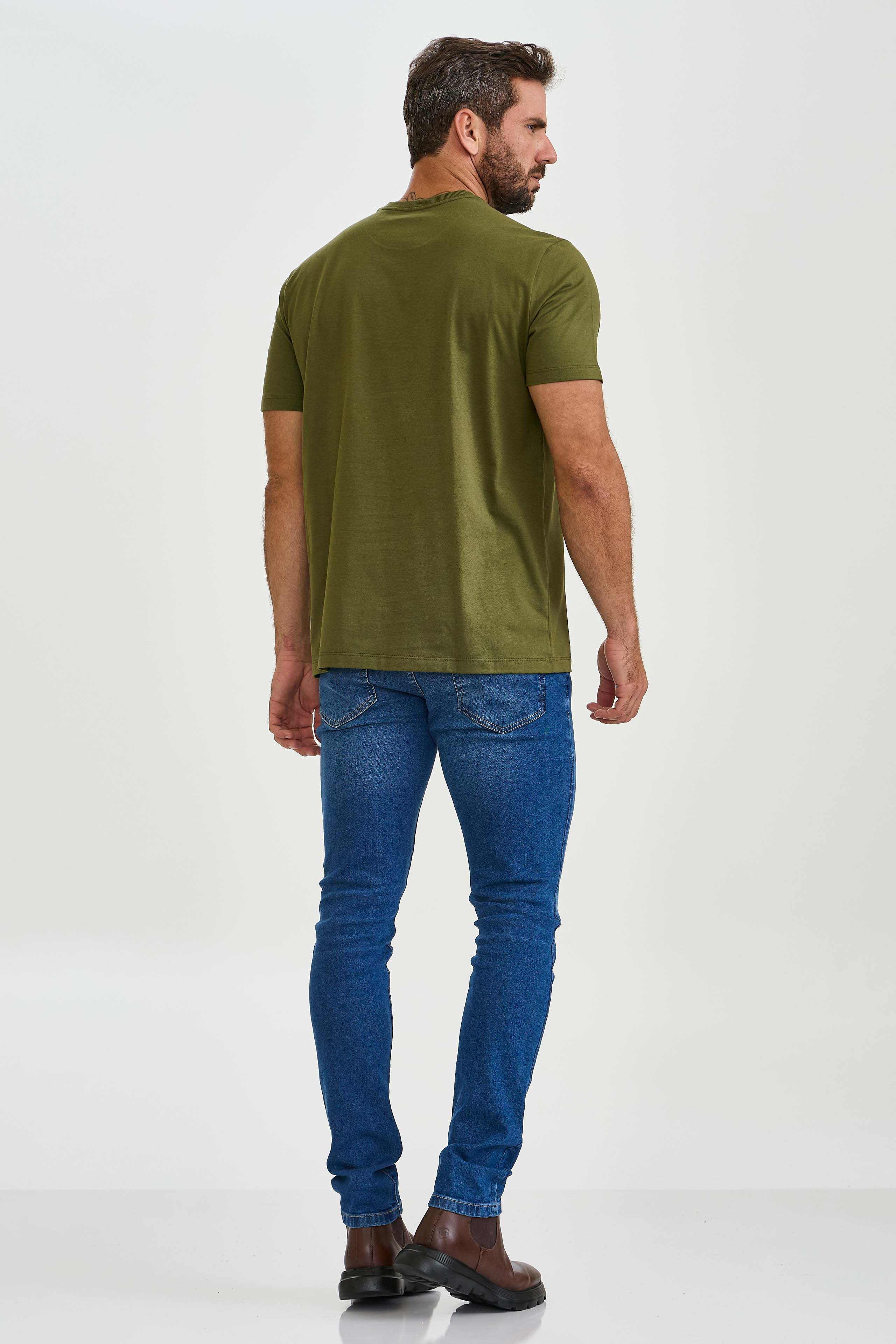 CAMISETA REGULAR MEIA MALHA PENTEADA ESTAMPADA 192476