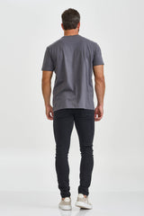 CAMISETA REGULAR MEIA MALHA PENTEADA ESTAMPADA 192494