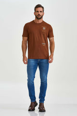 CAMISETA REGULAR MEIA MALHA PENTEADA ESTAMPADA 192506