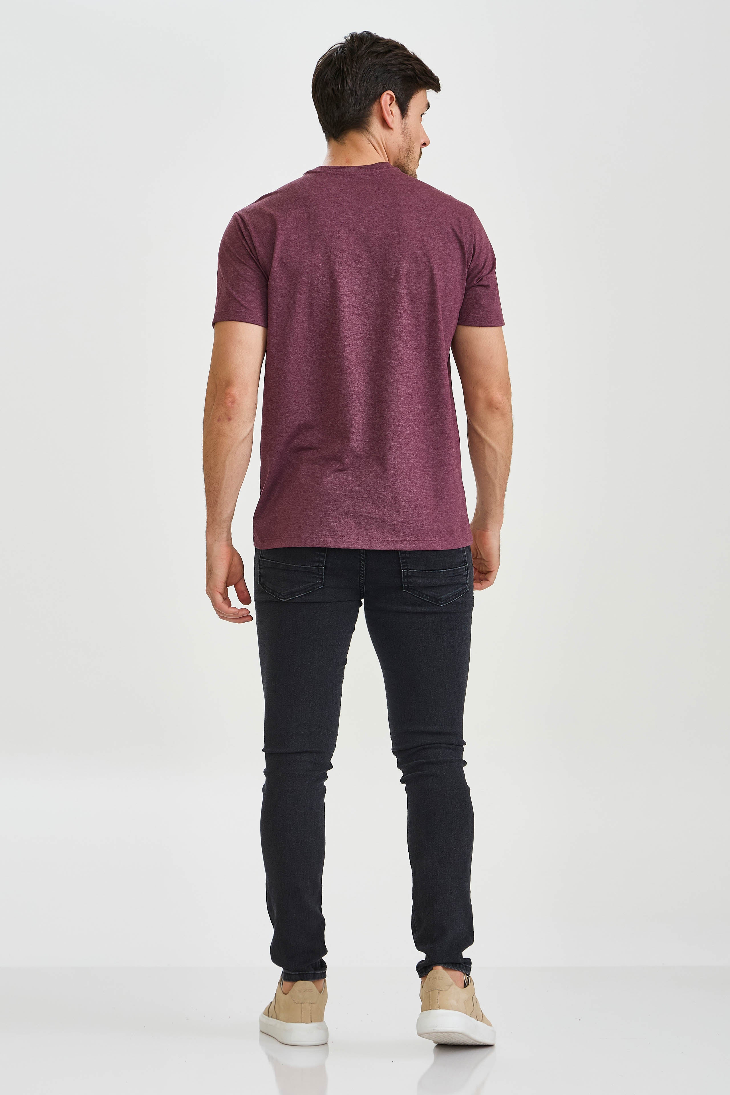 CAMISETA REGULAR MALHA MESCLA BORDADA 192522