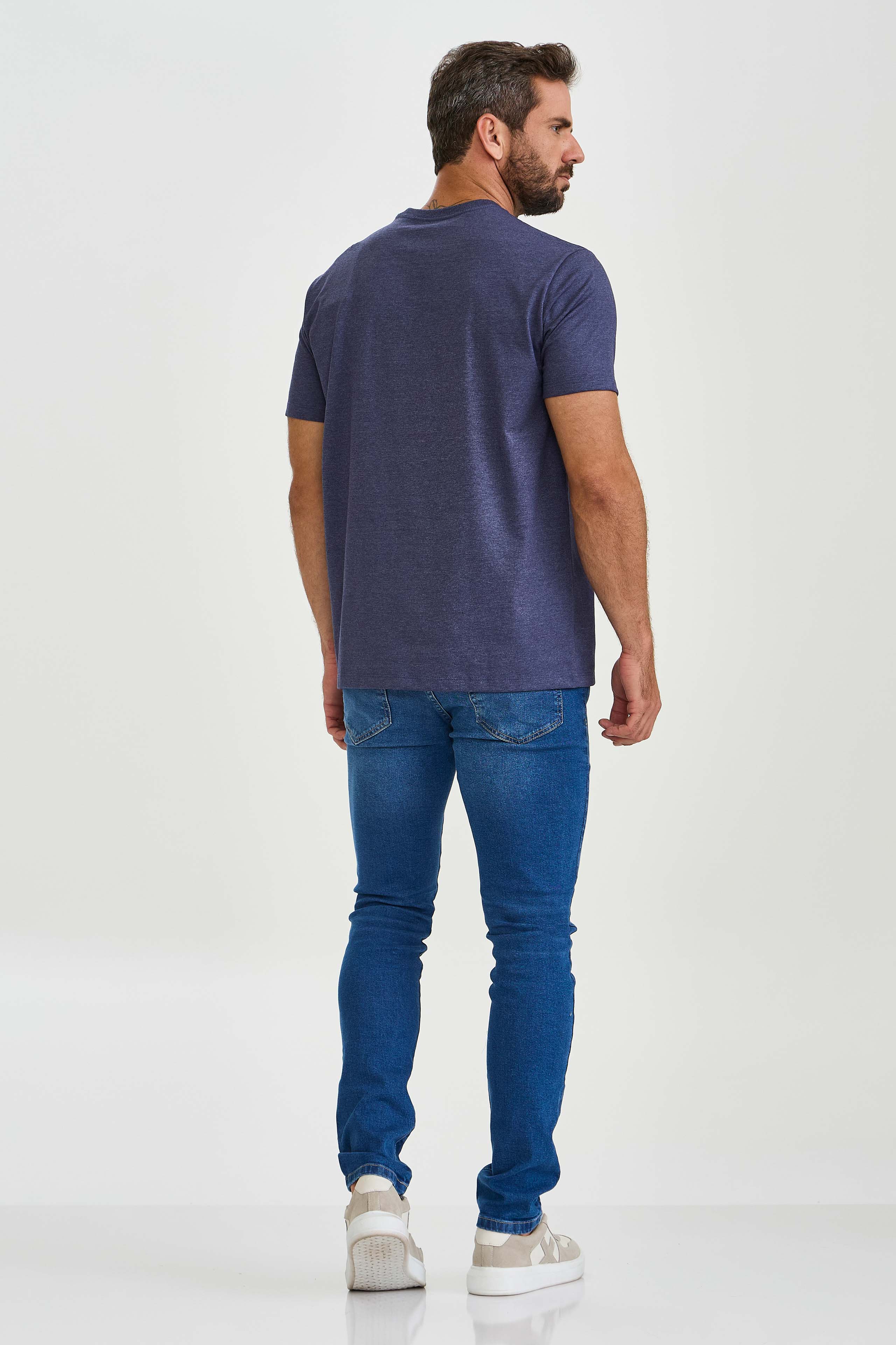 CAMISETA REGULAR MALHA MESCLA ESTAMPADA 192523