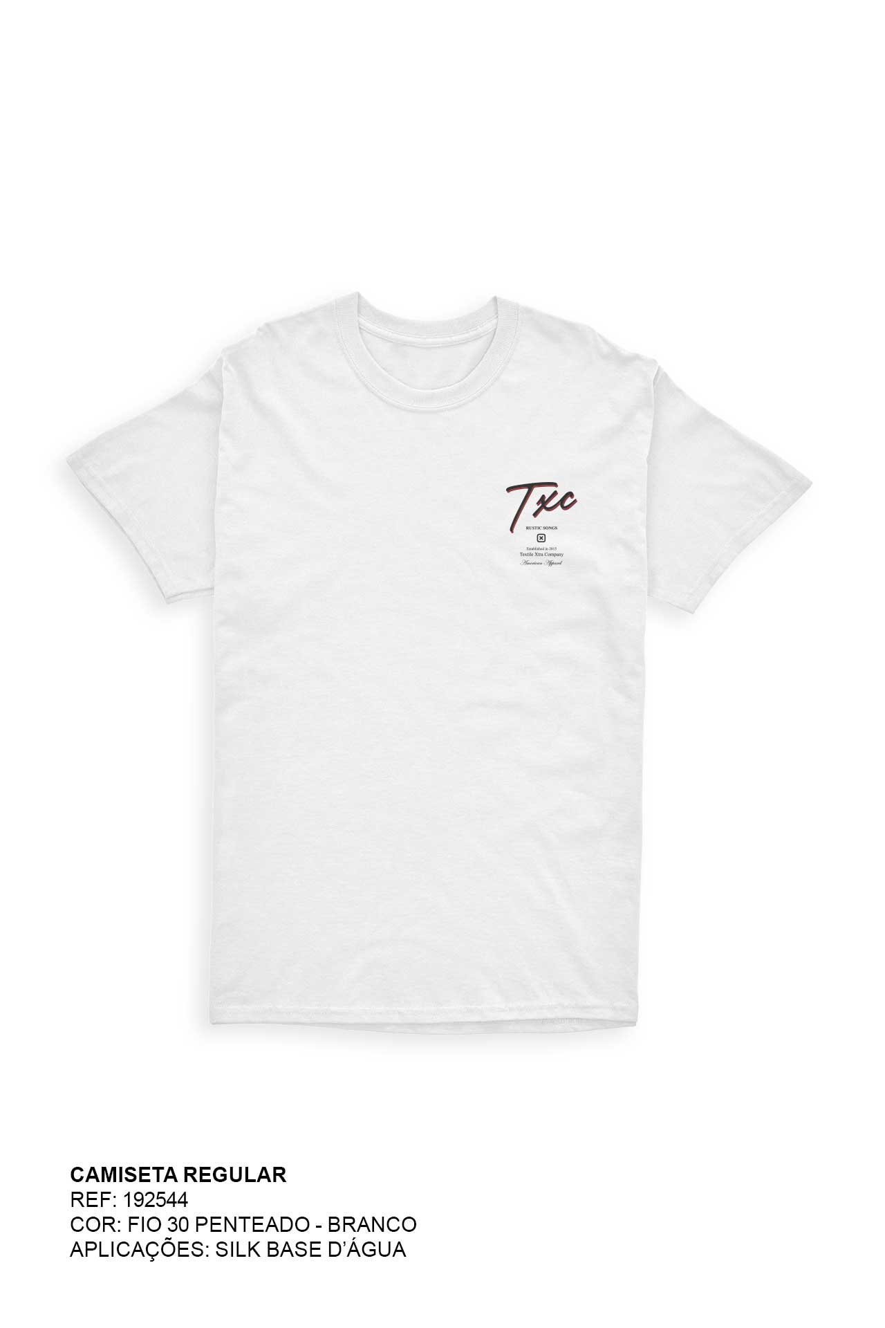 CAMISETA X SIZE MEIA MALHA PENTEADA ESTAMPADA 192544P