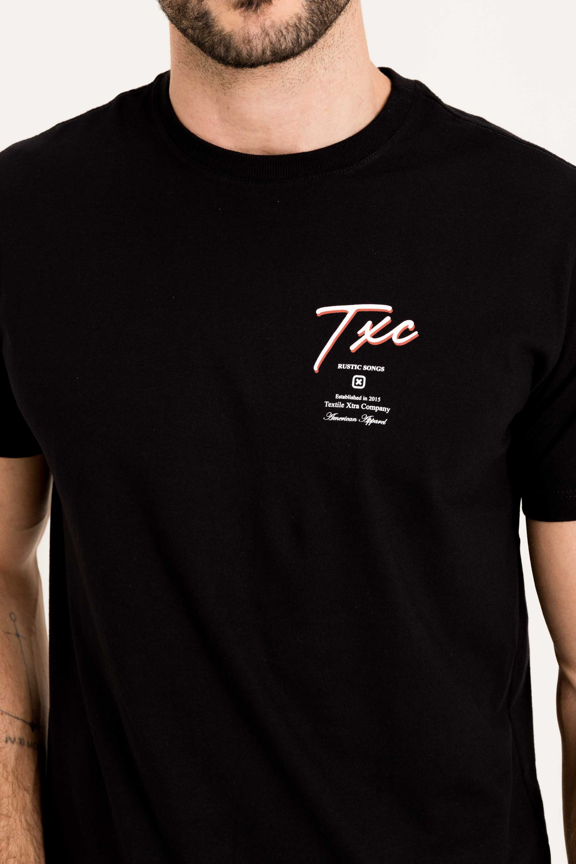 CAMISETA X SIZE MEIA MALHA PENTEADA ESTAMPADA 192544P