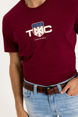 CAMISETA REGULAR MEIA MALHA PENTEADA ESTAMPADA 192586