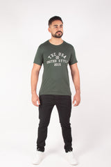 CAMISETA REGULAR MEIA MALHA ESTAMPADA 192834