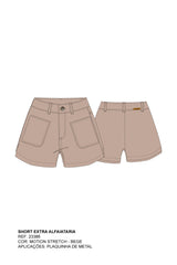 SHORT ALFAIATARIA SARJA PLAQUINHA 23386