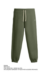 CALCA JOGGER MOLETOM BORDADA 25109