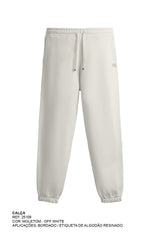 CALCA JOGGER MOLETOM BORDADA 25109