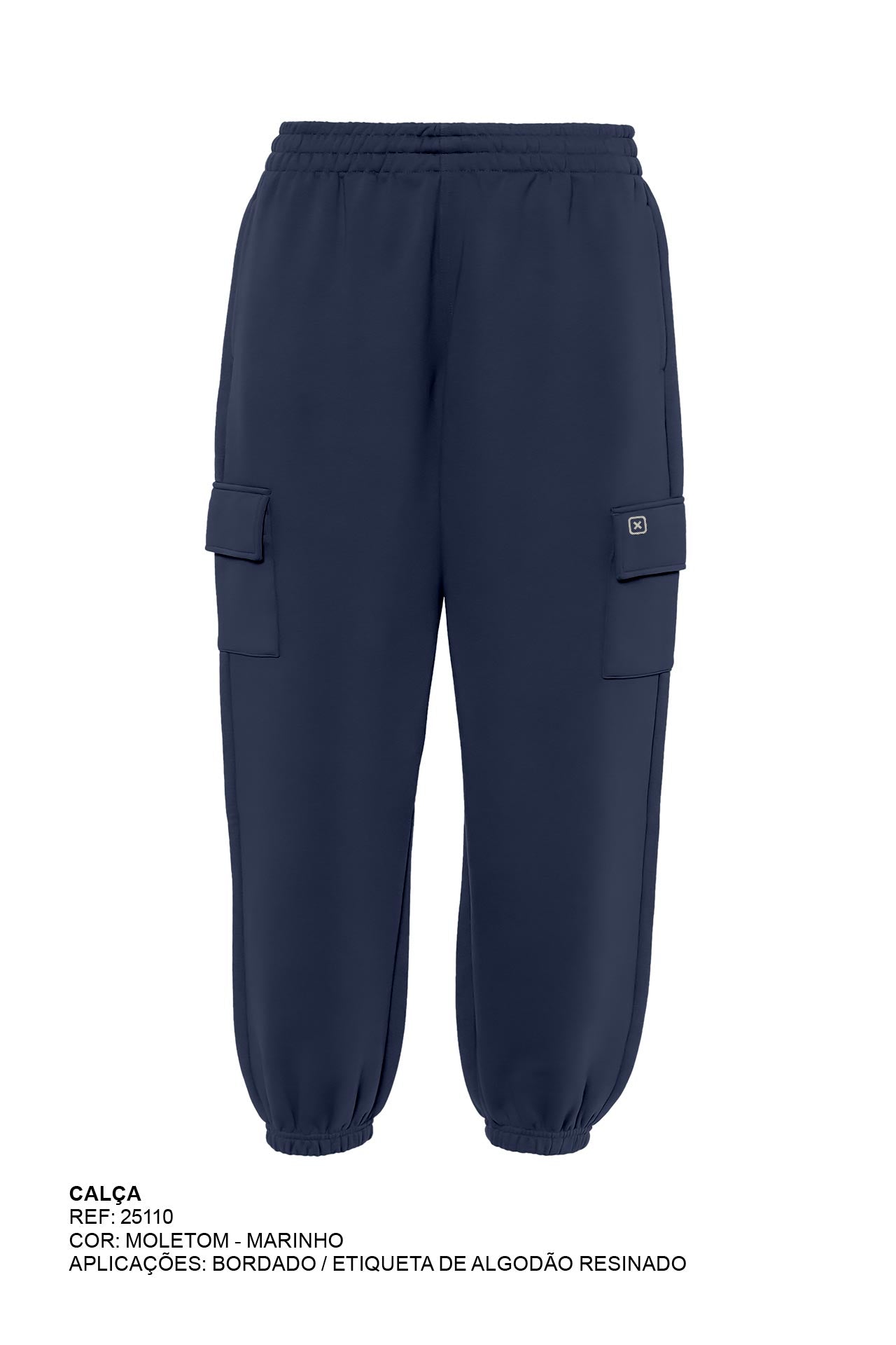CALCA JOGGER MOLETOM BORDADO 25110