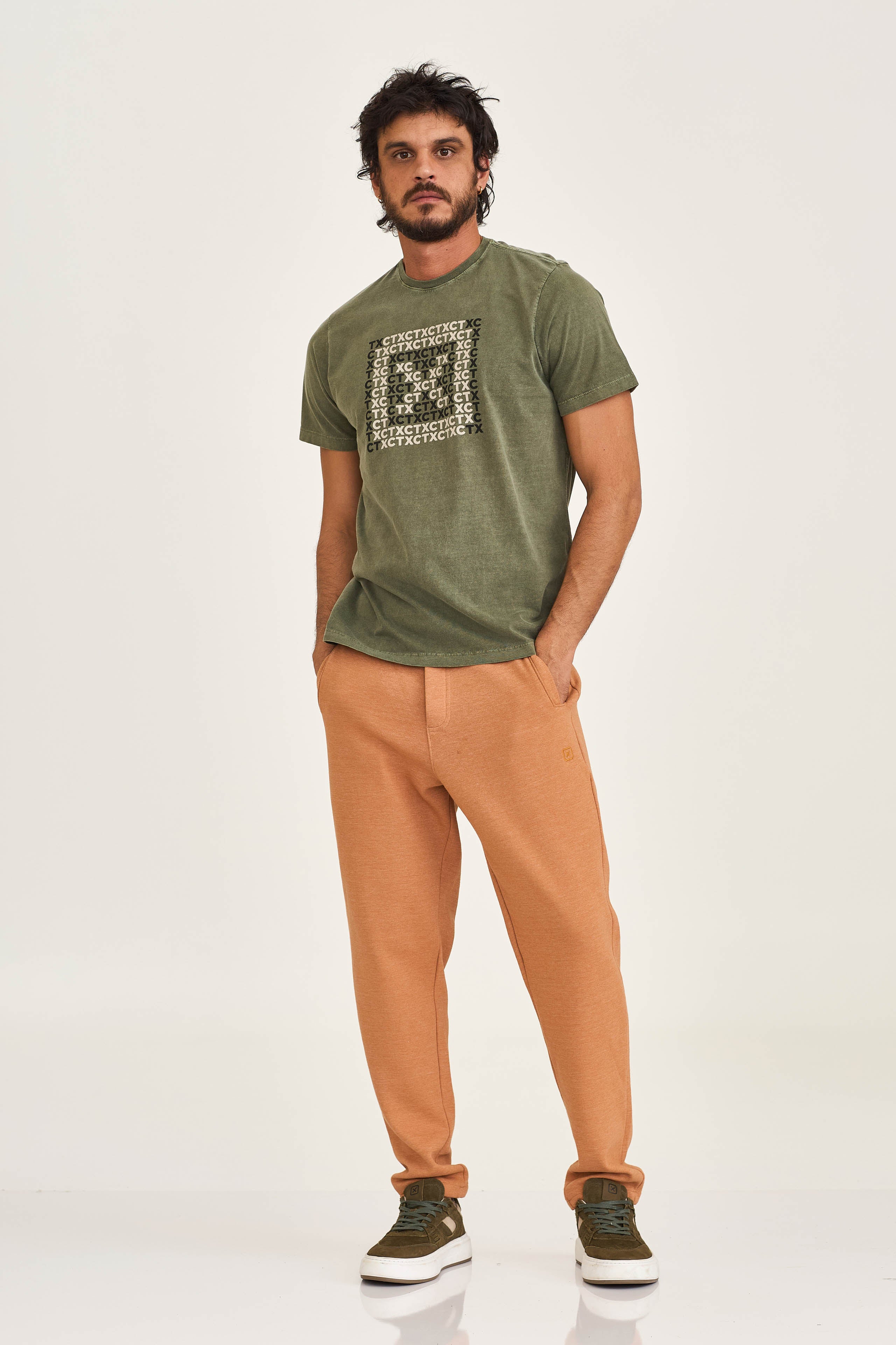 CALCA JOGGER COS RETO BORDADO 25111