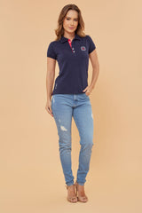 Polo Feminina Bordada Slim Fit |  27208