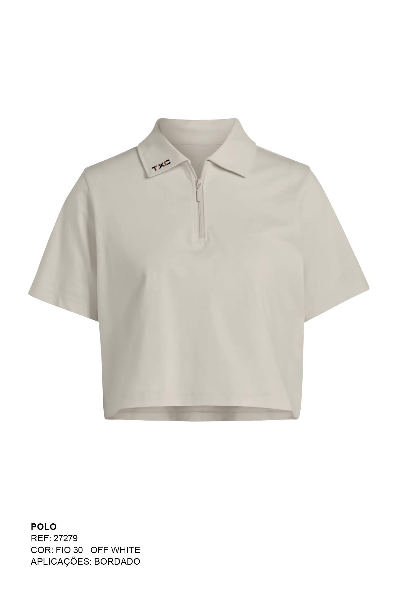 POLO CROPPED SLIM CUSTOM BORDADO 27279