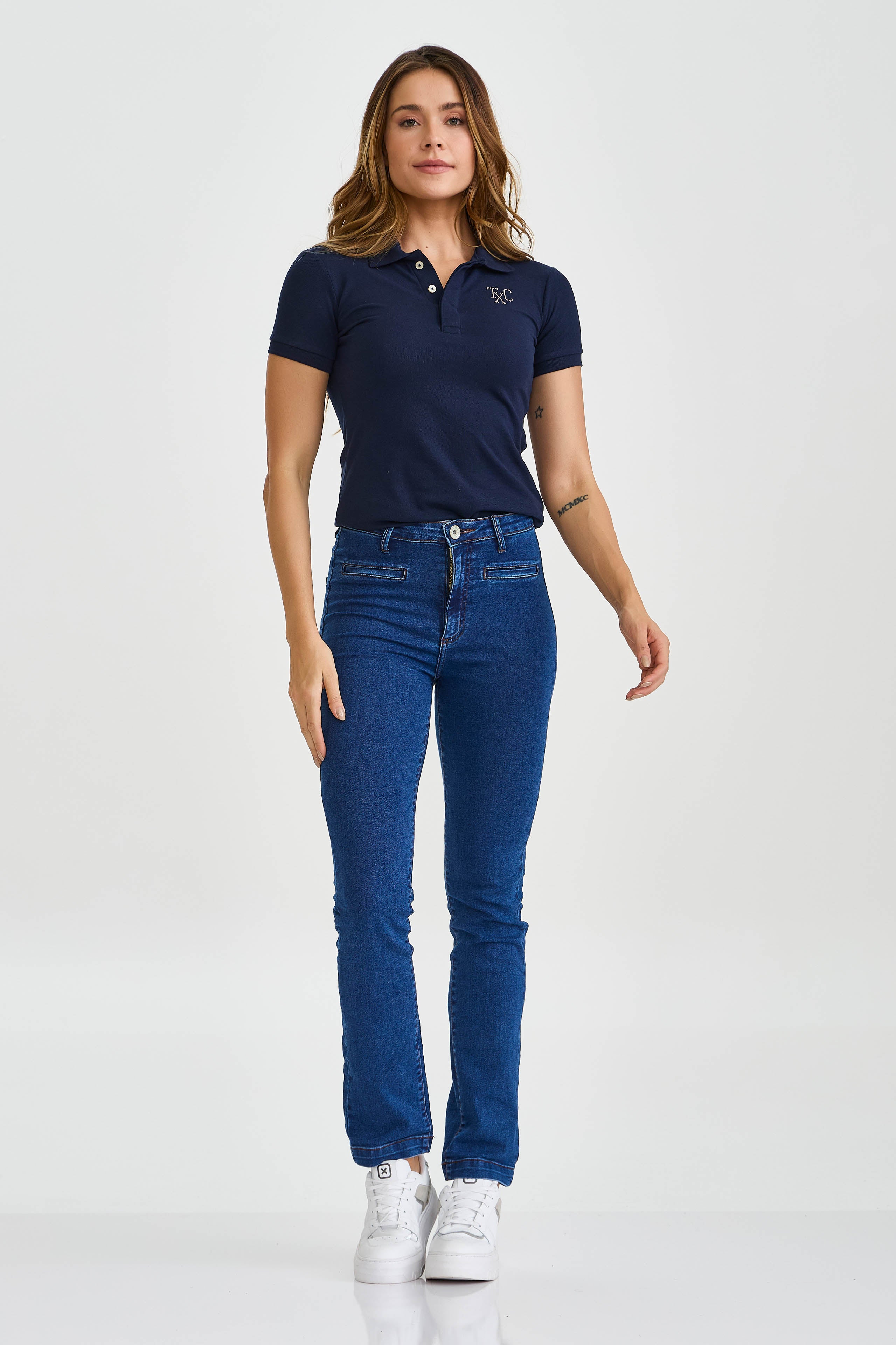 POLO SLIM SUEDINE STRASS 27302