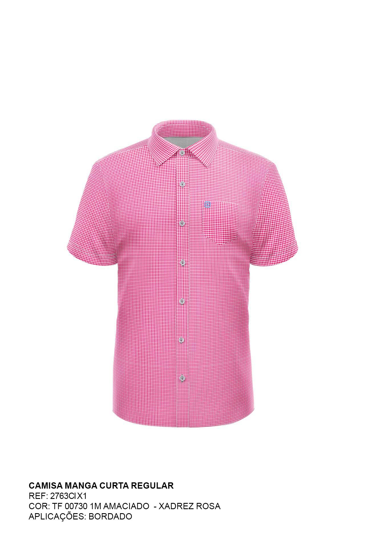 CAMISA REGULAR TRICOLINE BORDADA 2763Ci