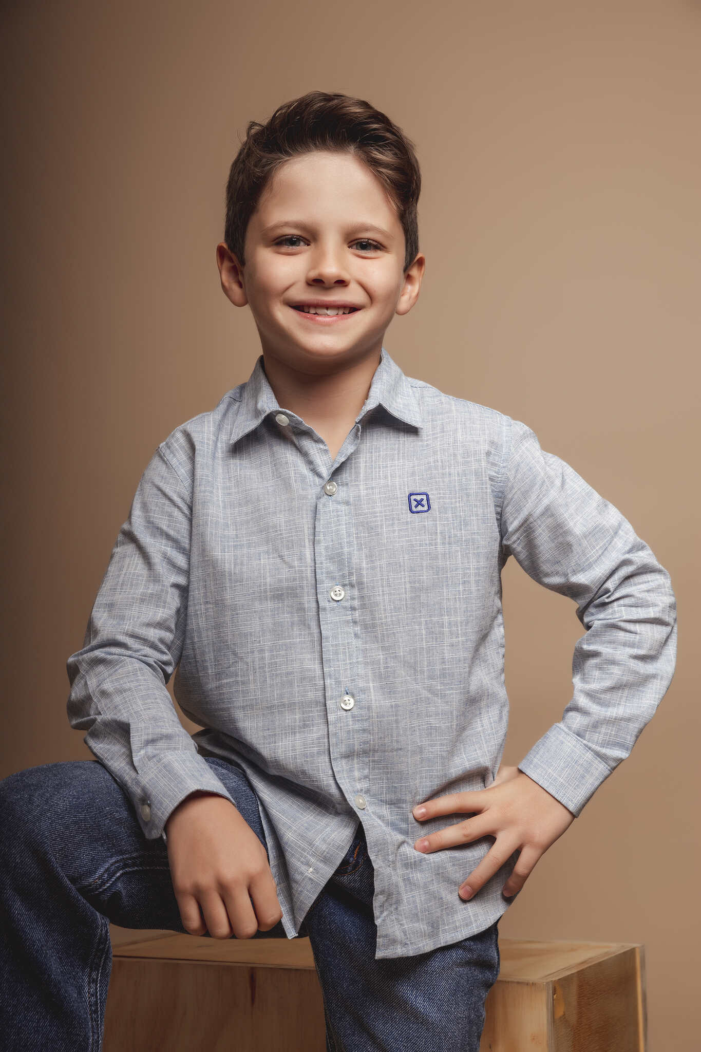 CAMISA EXTRA ML BORDADA 2868Li INFANTIL