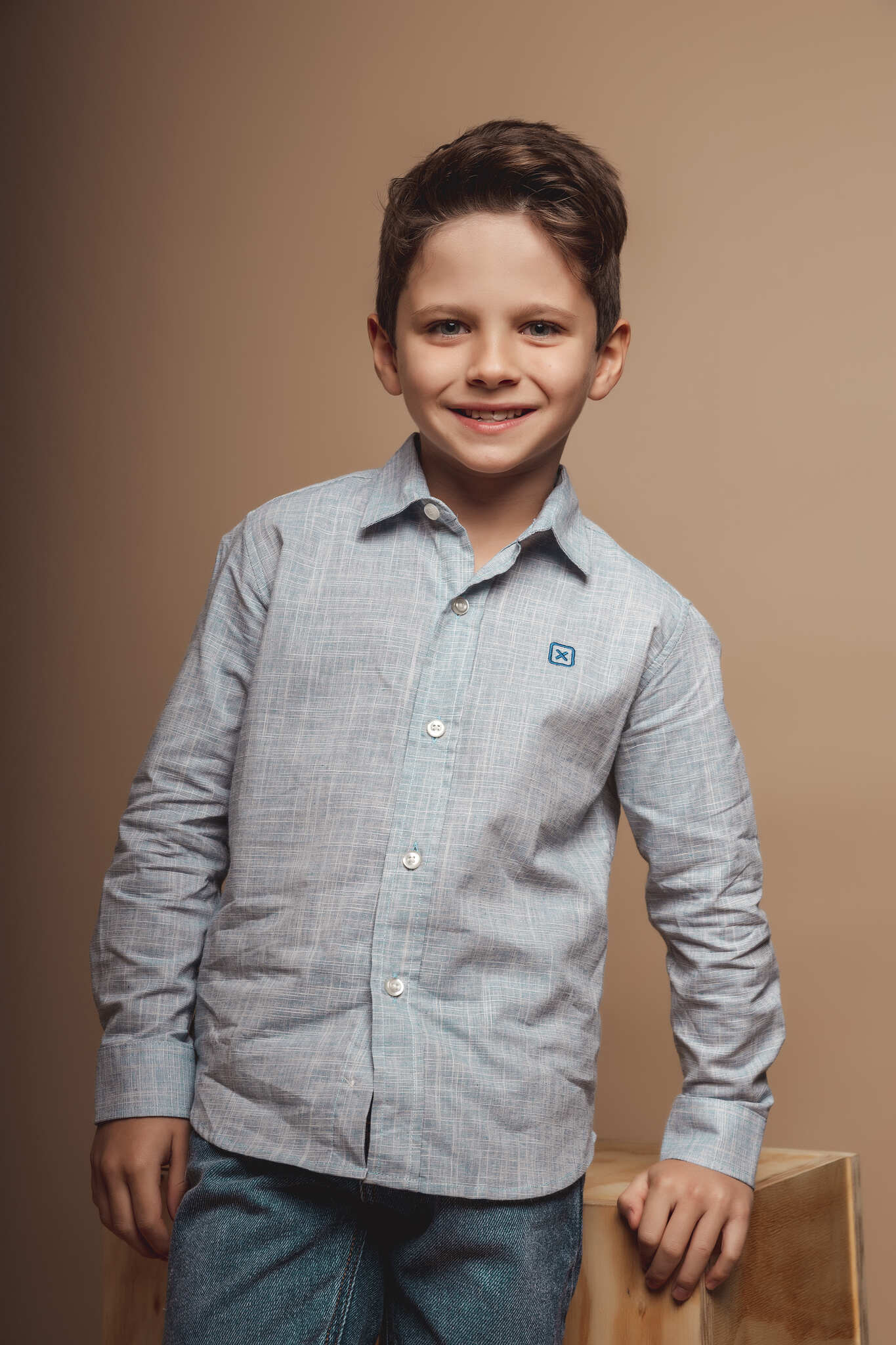 CAMISA EXTRA ML BORDADA 2868Li INFANTIL