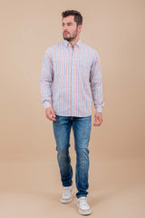 CAMISA CUSTOM ML REGULAR BORDADA 29110L