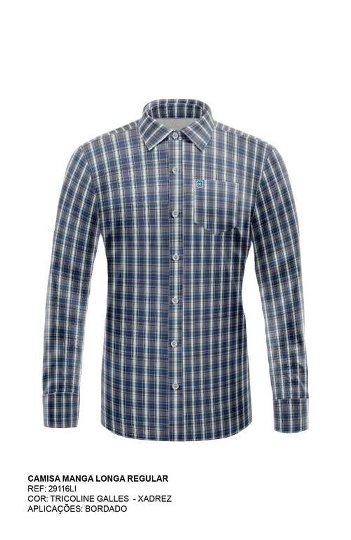 CAMISA CUSTOM ML REGULAR BORDADO 29116Li INFANTIL