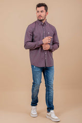 CAMISA CUSTOM ML REGULAR BORDADA 29121L