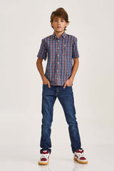 CAMISA REGULAR TRICOLINE BORDADA 29138Ci INFANTIL