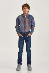 CAMISA REGULAR TRICOLINE BORDADA 29139Li INFANTIL