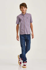 CAMISA REGULAR TRICOLINE BORDADA 29144Ci INFANTIL