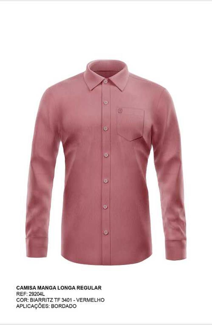 CAMISA REGULAR CUSTOM BORDADA ML 29204L