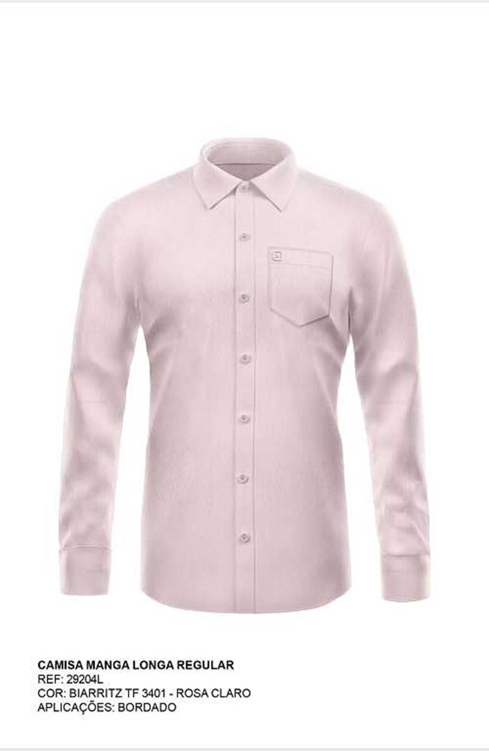 CAMISA REGULAR CUSTOM BORDADA ML 29204L