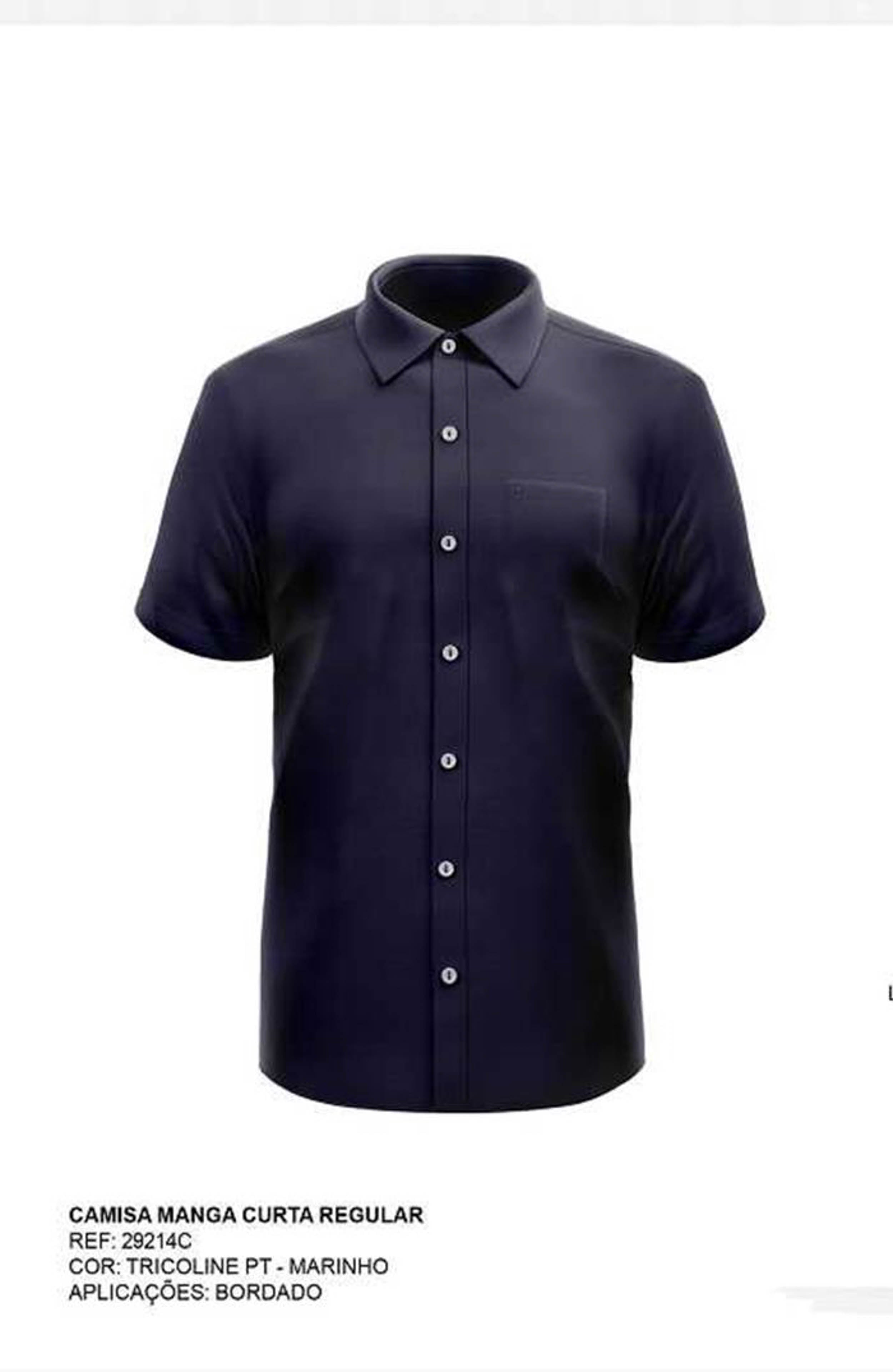 CAMISA REGULAR CUSTOM BORDADA MC 29214C