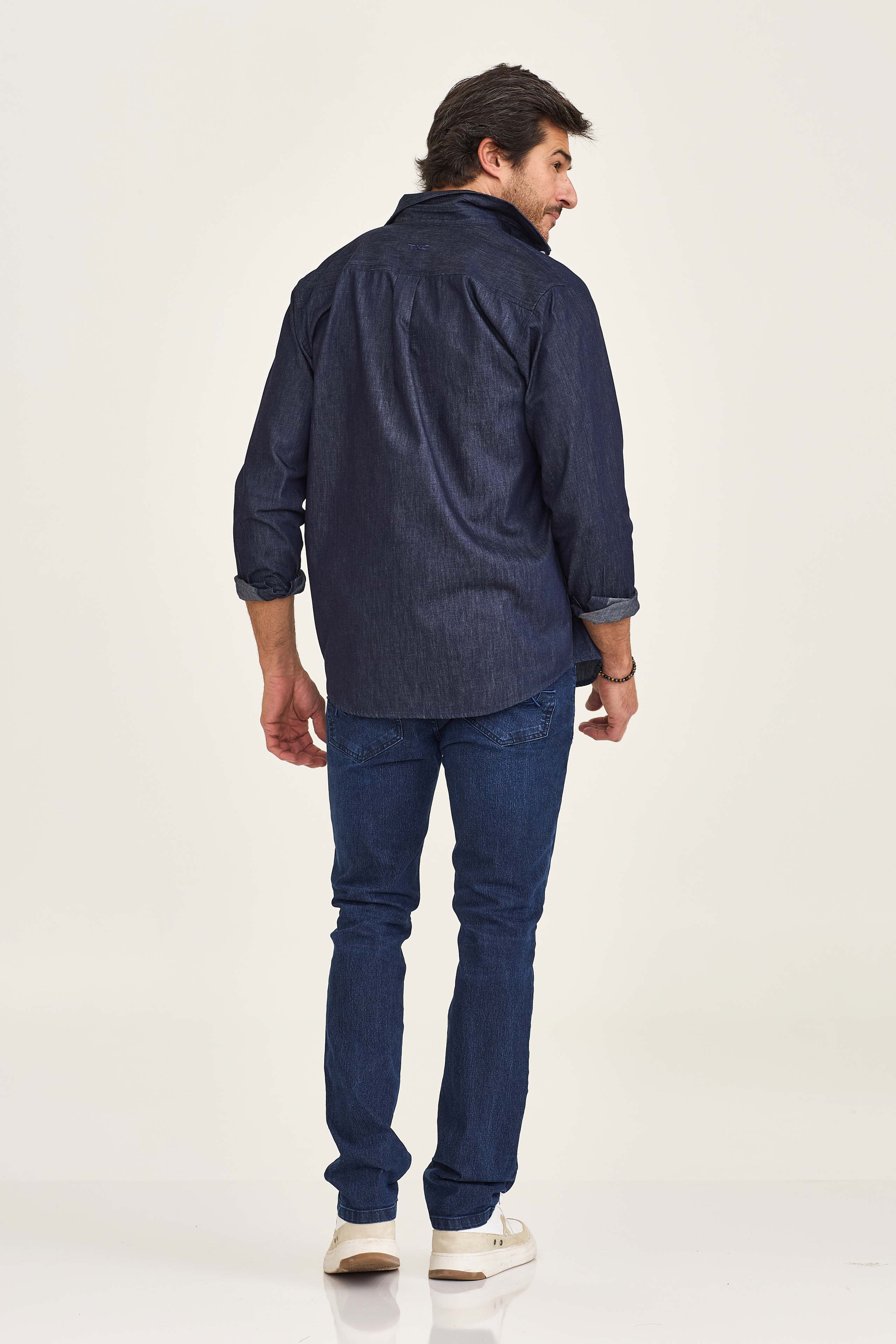 CAMISA REGULAR JEANS BORDADA 29221L