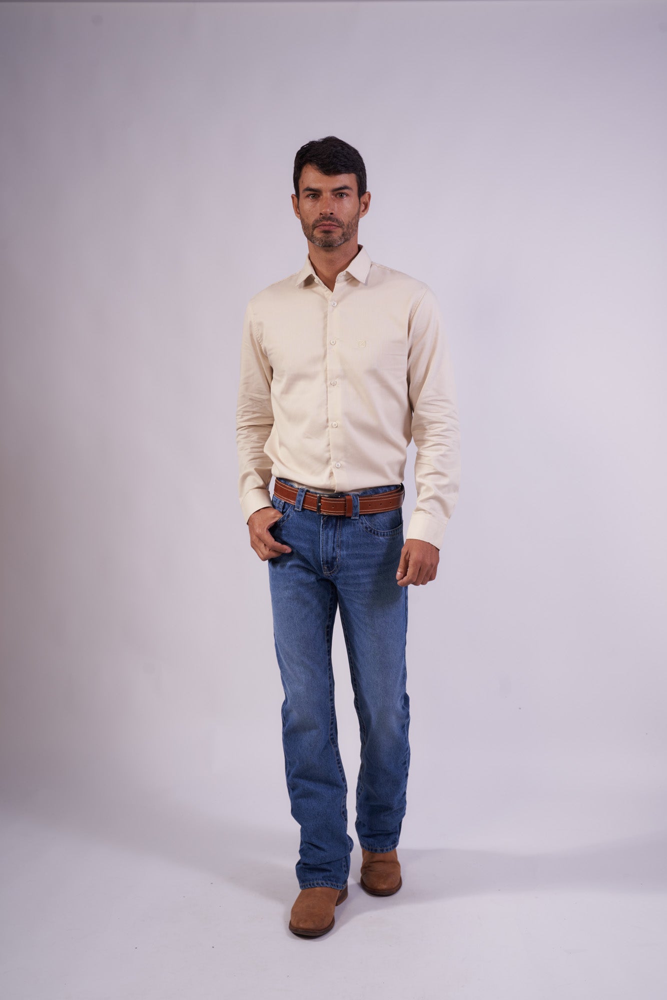 CAMISA SLIM TRICOLINE TECH BORDADA 29229L