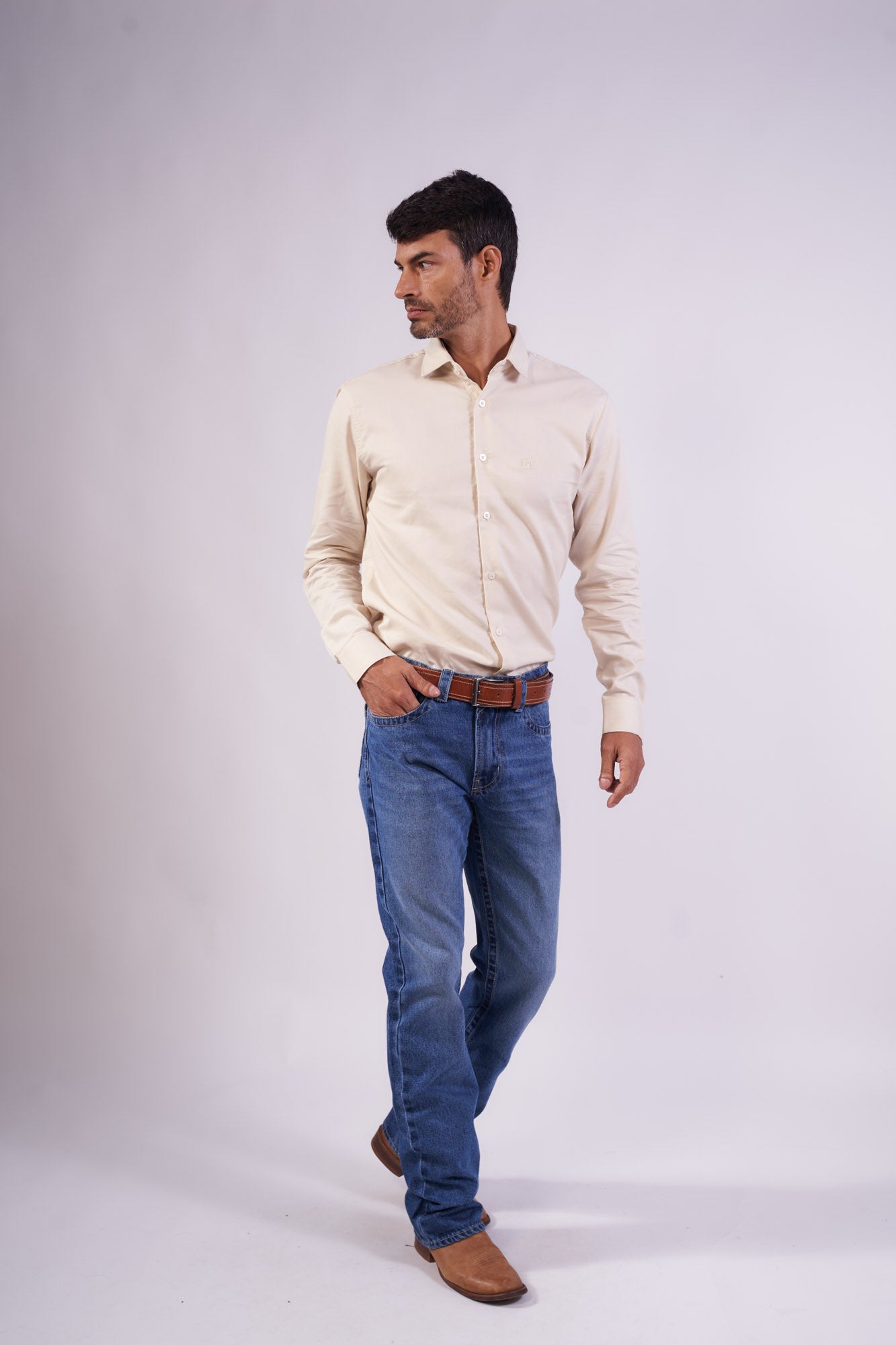 CAMISA SLIM TRICOLINE TECH BORDADA 29229L