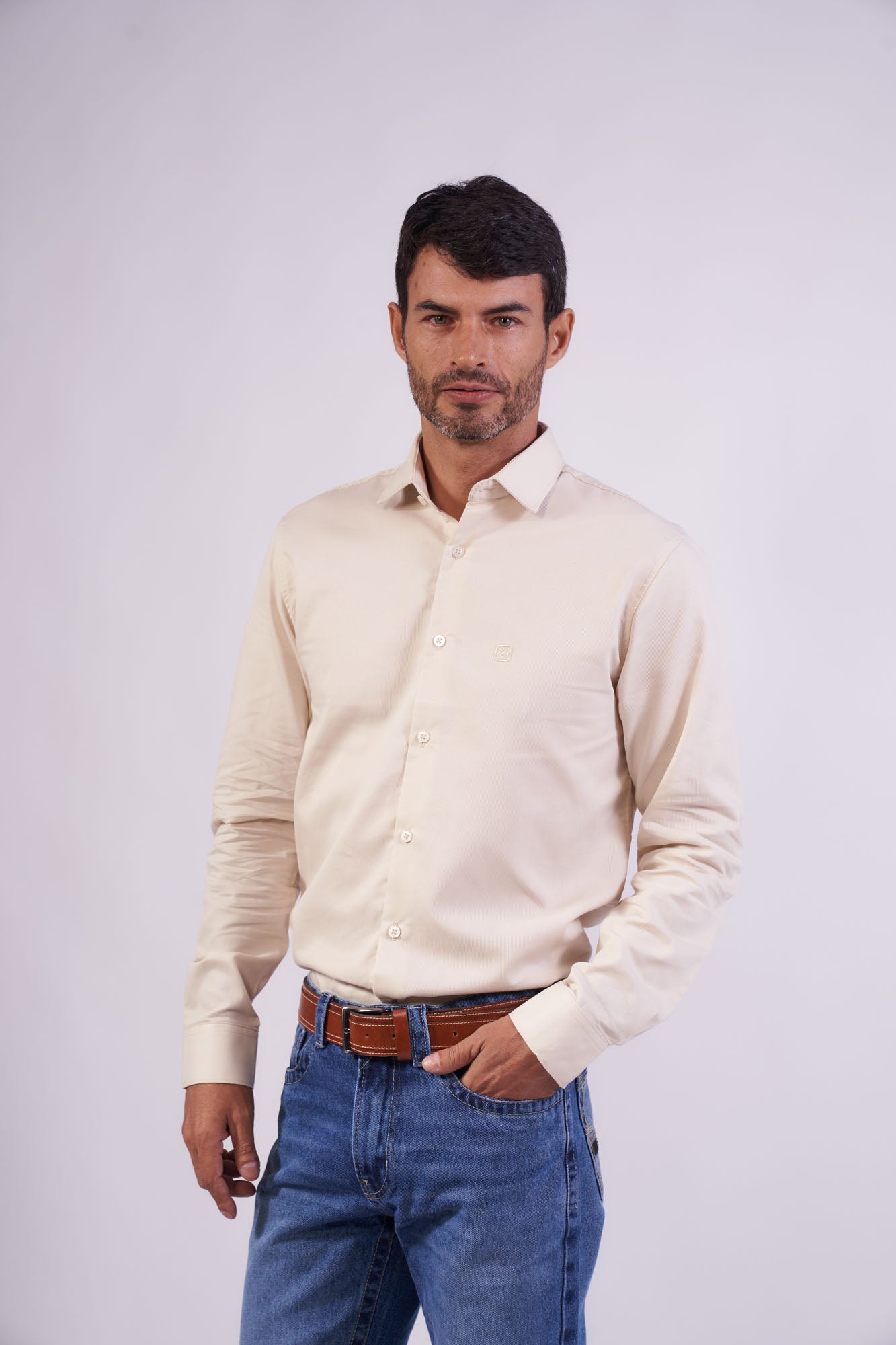 CAMISA SLIM TRICOLINE TECH BORDADA 29229L