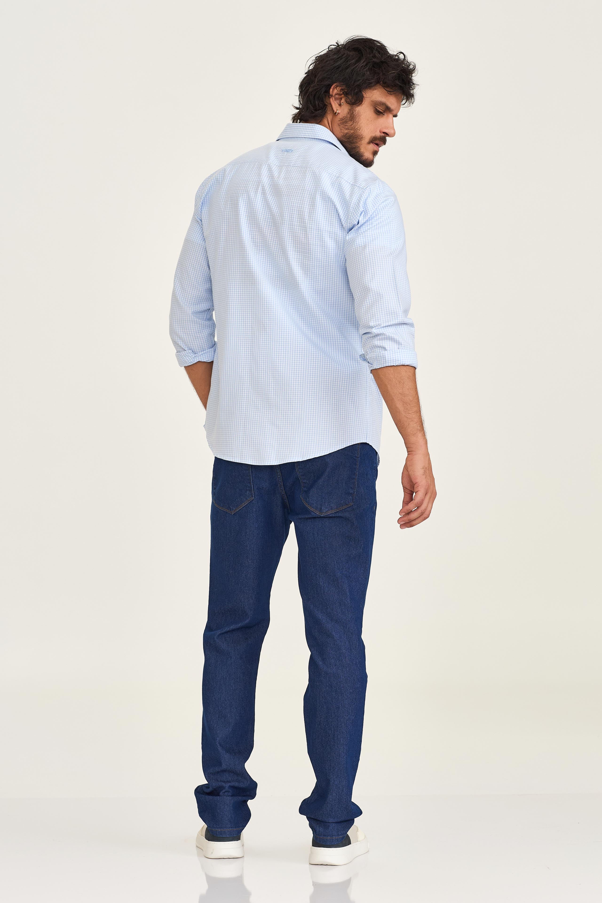 CAMISA SLIM TRICOLINE BORDADA 29231L