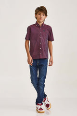 CAMISA REGULAR TRICOLINE BORDADA 29238Ci INFANTIL