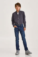 CAMISA REGULAR TRICOLINE BORDADA 29239Li INFANTIL