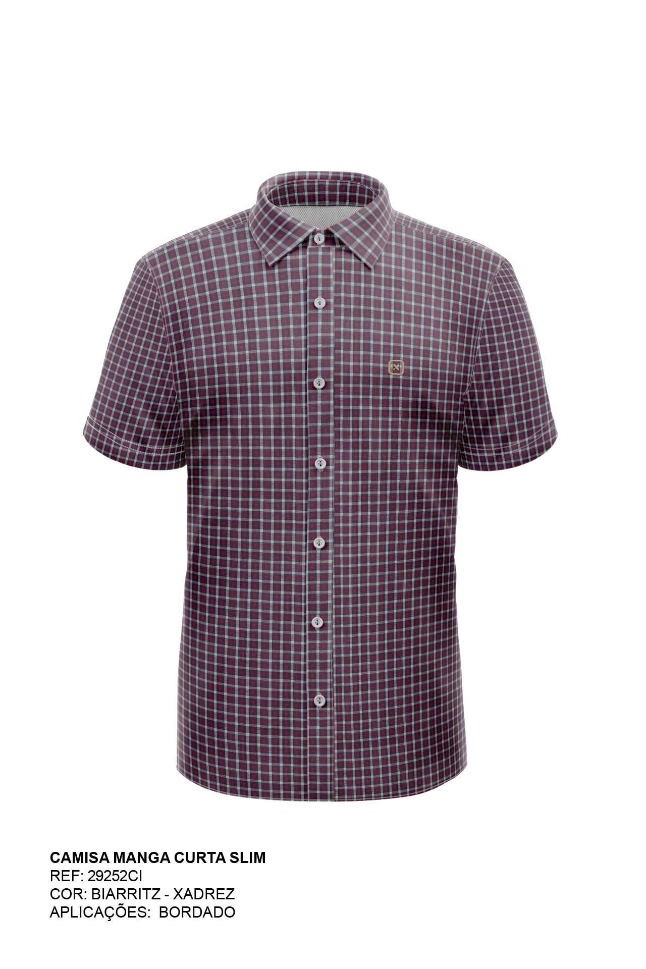 CAMISA SLIM BIARRITZ BORDADA 29252Ci INFANTIL