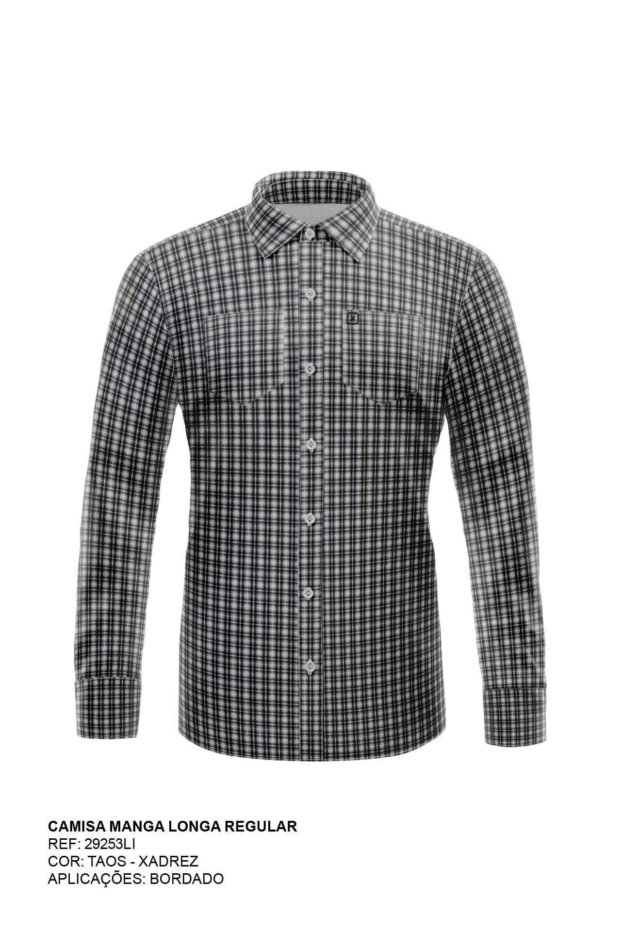 CAMISA REGULAR SARJA BORDADA 29253Li INFANTIL