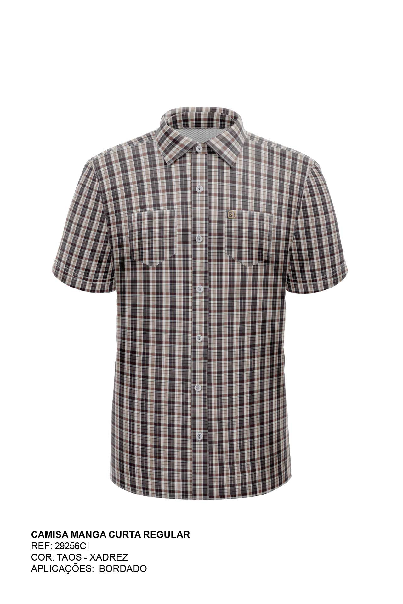 CAMISA REGULAR TAFETA BORDADA 29256Ci INFANTIL