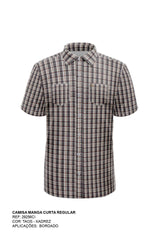 CAMISA REGULAR TAFETA BORDADA 29256Ci INFANTIL