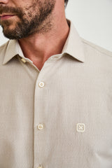 CAMISA CURTA SLIM MODAL BORDADO 29402C