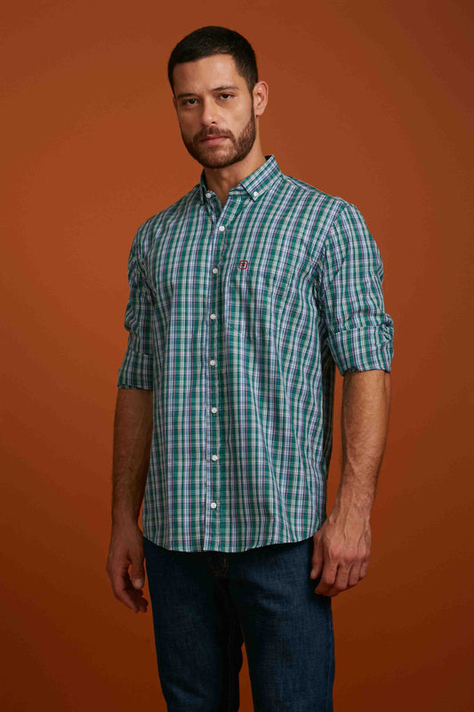 CAMISA REGULAR TRICOLINE BORDADA 2940L