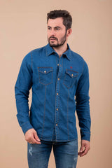 Camisa Custom Ml Slim Bordada -  2999L