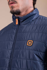 Jaqueta Puffer Com Detalhes Em Laranja |  7314