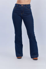 CALCA JEANS FLARE STRETCH PLAQUINHA 30115